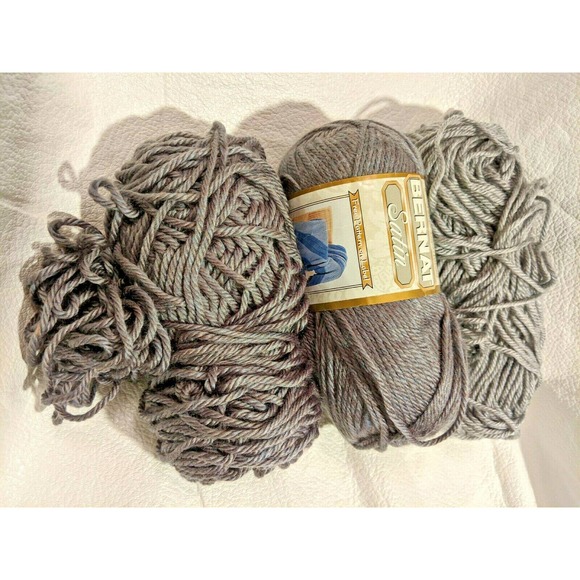 Bernat Other - Bernat Yarn Remnants Grey 7 oz